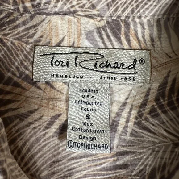 Tori Richard Hawaiian Shirt Men Size S Short Sleeve Single Pocket 100% Cotton US - Picture 4 of 10